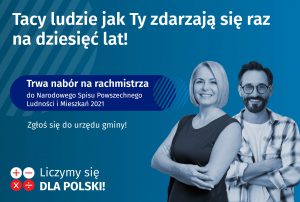 Dwie uśmiechęte osoby na niebieskim tle, napis na obrazku "Tacy ludzie jak Ty zdarzają się raz na dziesięć lat"