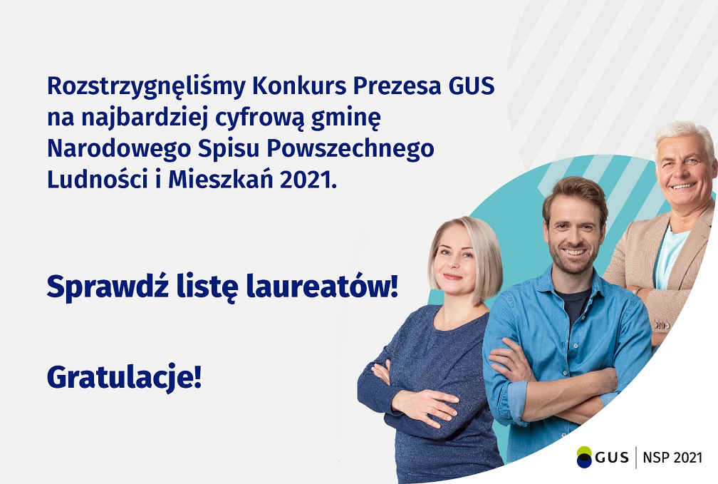 Wyniki konkursu Prezesa GUS na najbardziej cyfrowa gminę NSP 2021