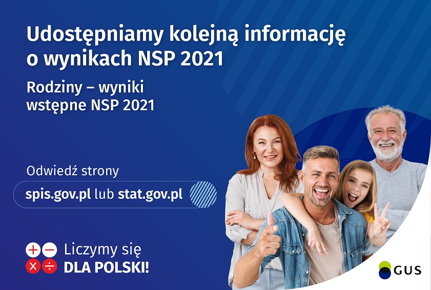 Udostępniliśmy informację sygnalną „Rodziny – wyniki wstępne NSP 2021”