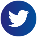 Ikona Twittera na niebieskim tle